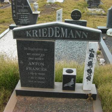 KRIEDEMANN Anton Frances 1948-1999