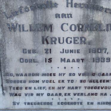 KRUGER Willem Cornelius 1907-1939