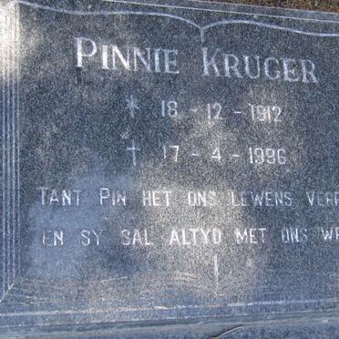KRUGER Pinnie 1912-1996