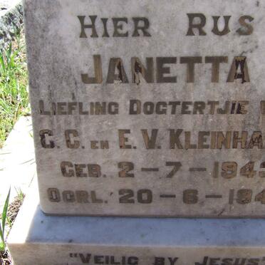 KLEINHANS Janetta 1943-1948