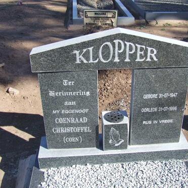 KLOPPER Coenraad Christoffel 1947-1996