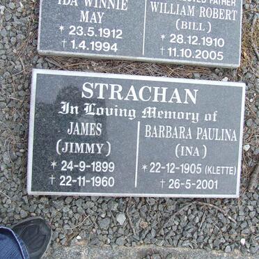 STRACHAN James 1899-1960 &amp; Barbara Paulina KLETTE 1905-2001
