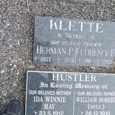 KLETTE Herman P. 1907-1976 &amp; Florence F. 1911-1992