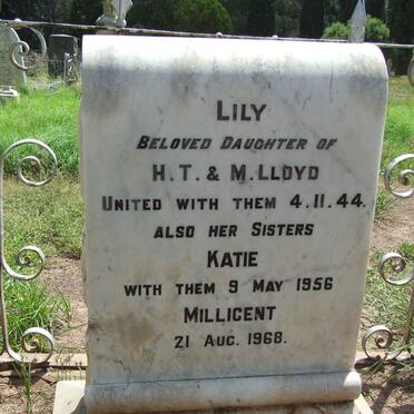 LLOYD Lily -1944 :: LLOYD Katie -1956 :: LLOYD Millicent -1968