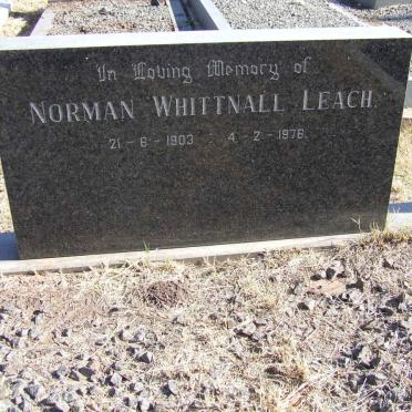 LEACH Norman Whittnall 1903-1976