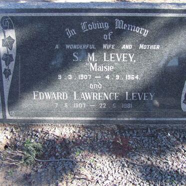 LEVEY Edward Lawrence 1907-1981 &amp; S.M. 1907-1964