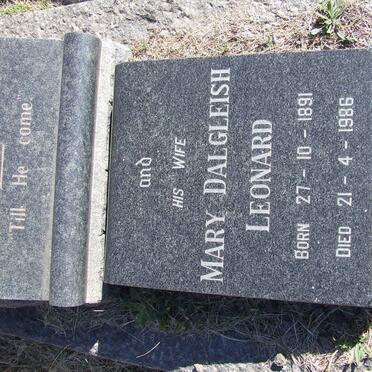 LEONARD Roy Woodyatt 1881-1960 &amp; Mary Dalgleish 1891-1986