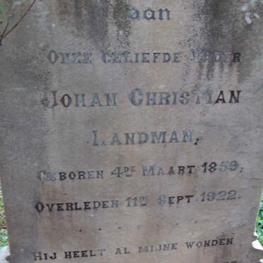 LANDMAN Johan Christiaan 1859-1922