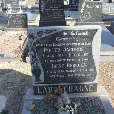 LABUSCHAGNE Pieter Jacobus 1922-1983 &amp; Irene Rebecca MARCUS 1925-1999