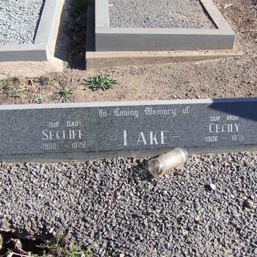 LAKE Secliff 1902-1979 &amp; Cecily 1906-1979
