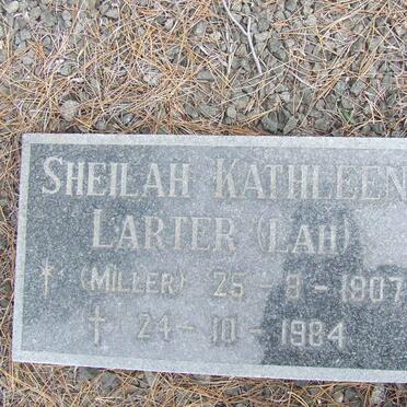 LARTER Sheilah Kathleen nee MILLER 1907-1984