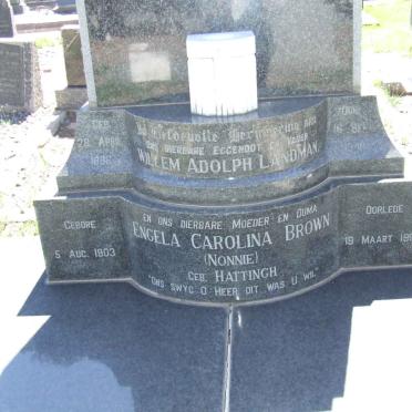 LANDMAN Willem Adolph 1896-1948 &amp; Engela Carolina Brown HATTINGH 1903-1983