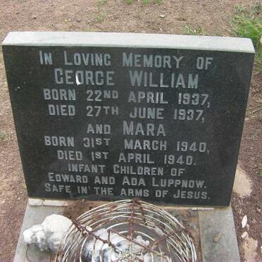 LUPPNOW George William 1937-1937 :: LUPPNOW Mara 1940-1940