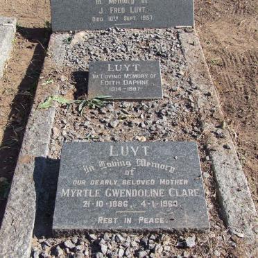 LUYT J. Fred -1957 &amp; Myrtle Gwendoline Clare 1886-1963 :: LUYT Edith Daphne 1914-1997