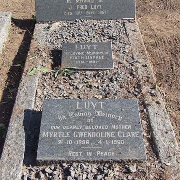 LUYT J. Fred -1957 &amp; Myrtle Gwendoline Clare 1886-1963 :: LUYT Edith Daphne 1914-1997