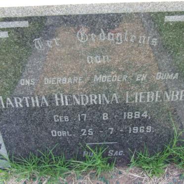 LIEBENBERG Martha Hendrina 1884-1969
