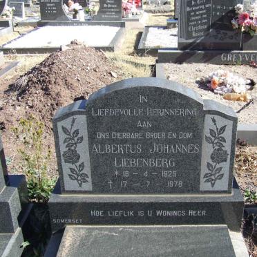 LIEBENBERG Albertus Johannes 1925-1978