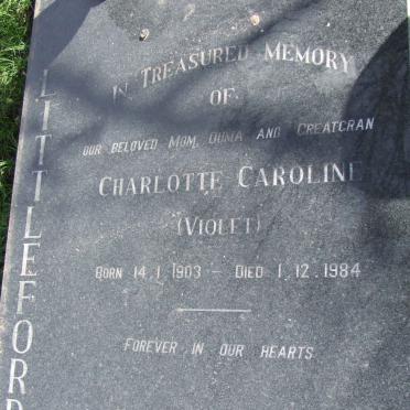 LITTLEFORD Charlotte Caroline 1903-1984