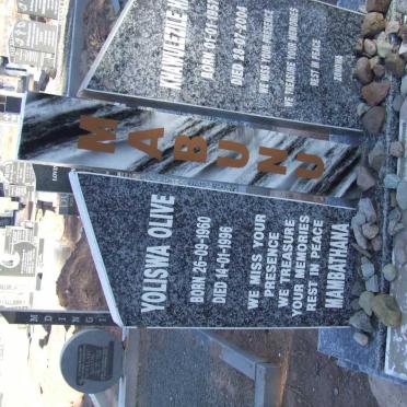MABUNU Khawulezile 1957-2004 &amp; Yoliswa Olive 1960-1996