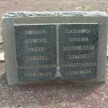 MAYTHAM Alfred -1943 &amp; Isabel Mary -1943
