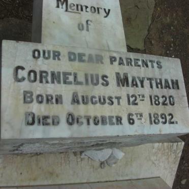 MAYTHAM Cornelius 1820-1892 &amp; Sarah 1821-1910 :: MAYTHAM Henry 1851-1872