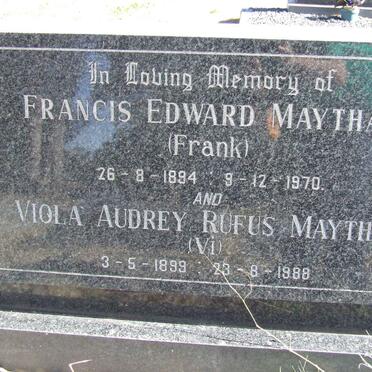 MAYTHAM Francis Edward 1894-1970 &amp; Viola Audrey Rufus 1899-1988