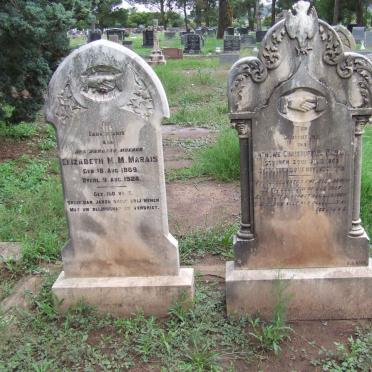 MARAIS Antonie Christoffel 1963-1913 &amp; Elizabeth M.M. 1869-1925 