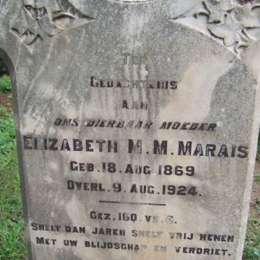 MARAIS Elizabeth M.M. 1869-1924