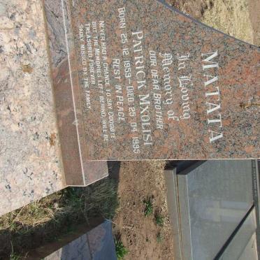 MATATA Patrick Mxolisi 1959-1995