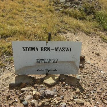 MAZWI Ndima, Ben 1942-1998