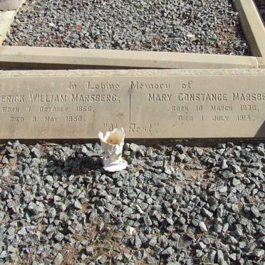 MARSBERG Frederick William 1866-1950 &amp; Mary Constance 1873-1914