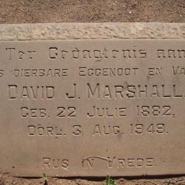MARSHALL David J. 1882-1949