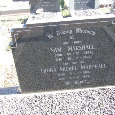 MARSHALL Sam 1904-1965 &amp; Thora Michel 1905-1984