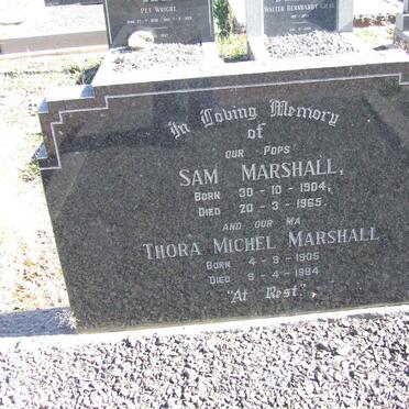 MARSHALL Sam 1904-1965 &amp; Thora Michel 1905-1984