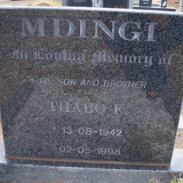 MDINGI Thabo F 1942-1998