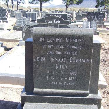 MUIR John Pienaar 1900-1976