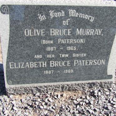 MURRAY Olive Bruce nee PATERSON 1887-1965 :: PATERSON Elizabeth Bruce 1887-1969