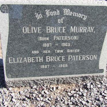 MURRAY Olive Bruce nee PATERSON 1887-1965 :: PATERSON Elizabeth Bruce 1887-1969
