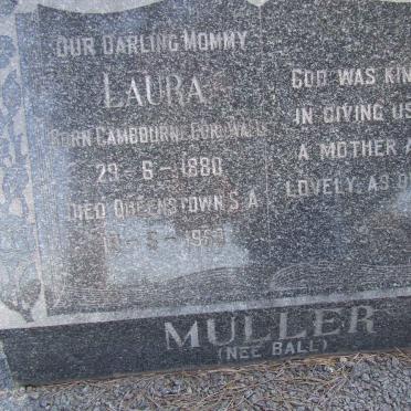 MULLER Laura nee BALL 1880-1960