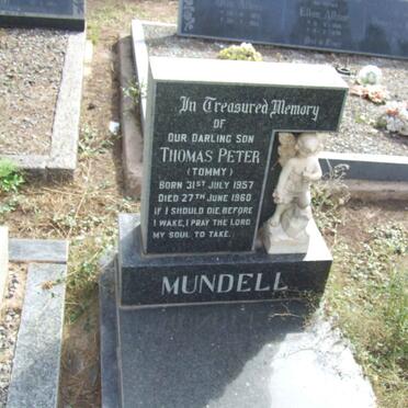 MUNDELL Thomas Peter 1957-1960