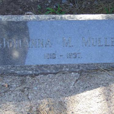 MULLER Johanna M. 1910-1937