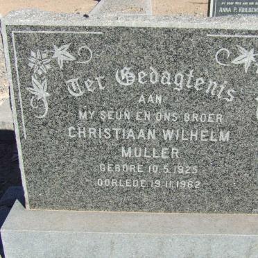 MULLER Christiaan Wilhelm 1925-1962