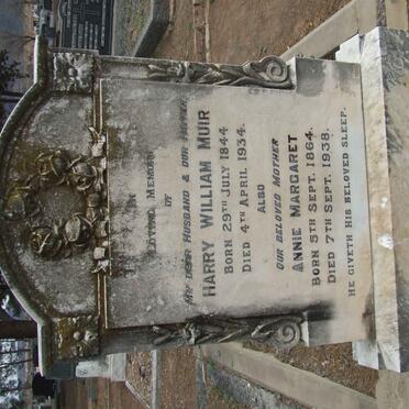 MUIR Harry William 1844-1934 &amp; Annie Margaret 1864-1938