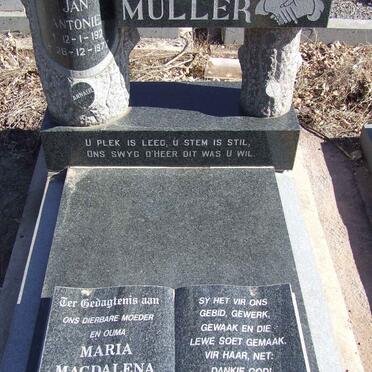 MULLER Jan Antonie 1921-1977 &amp; Maria Magdalena GERMISHUIZEN 1932-2003