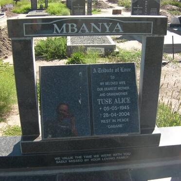 MBANYA Tuse Alice 1945-2004