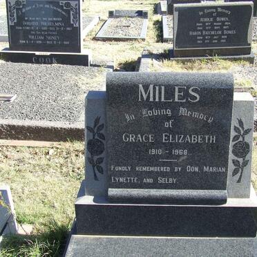 MILES Grace Elizabeth 1910-1968