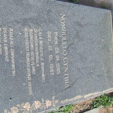 MGOLE Nombulelo Cynthia 1965-1987
