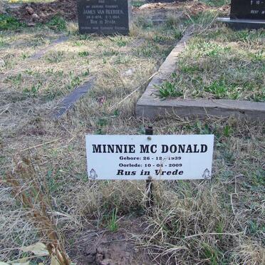 McDONALD Minnie 1939-2009