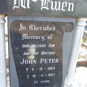 McEWEN John Peter 1964-1987