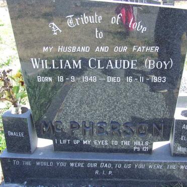 McPHERSON William Claude 1948-1993